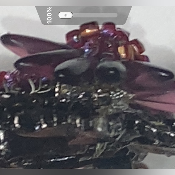 VINTAGE CARA STIMMEL LTD BEADED FLOWERS BROOCH/PIN - SIGNED - Picture 9 of 13